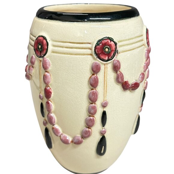 Pair of Antique 1920's Weller "Pearl" Art Vase Planter  7.25” Tall Beautiful - Picture 5 of 9